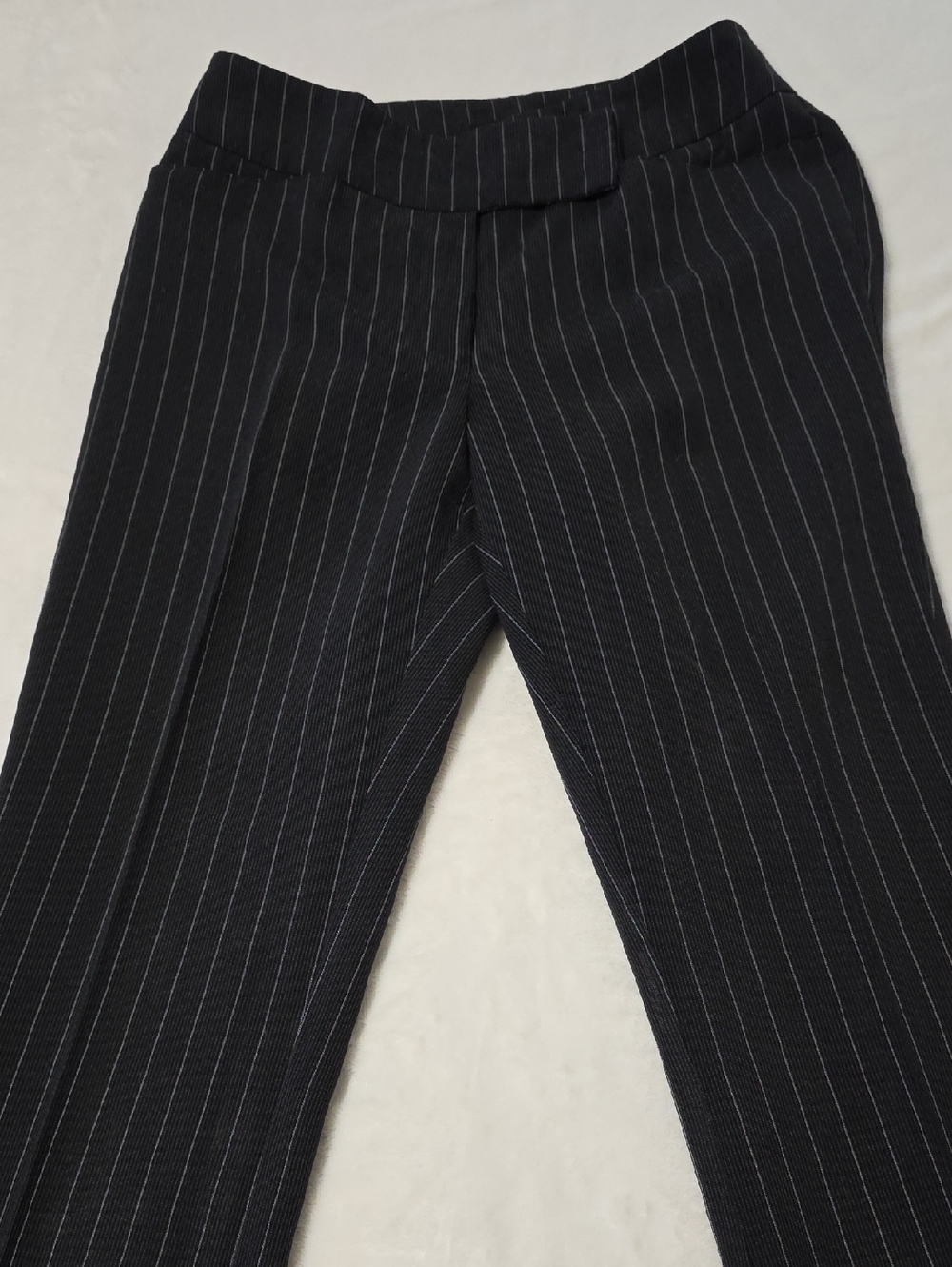 New York & Company Black Pinstripe Pant Label View